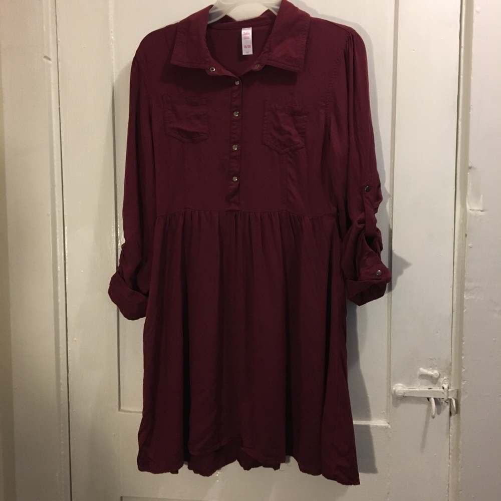 Justice Maroon fall dress